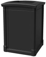 MAV44OTBLA Open Top Trash Can - 44 Gallon Capacity - 27 3/4" Sq. x 40" H - Black in Color