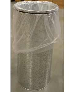 DT15BLKGL Dome Top Bullet Trash Can - 15 Gallon Capacity - 15 3/8" Dia. x 34 1/2" H - Black in Color