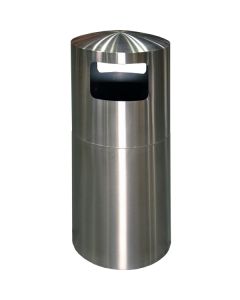 Imprezza DTSE30SS Dome Top Side Entry Trash Can - 30 Gallon Capacity - 20" Dia. x 40 1/2" H - Stainless Steel