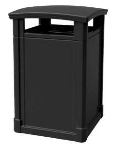 MAV44DTBLA Dome Lid Trash Can - 44 Gallon Capacity - 27 3/4" Sq. x 45" H - Black in Color