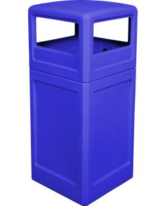 Imprezza P42SQDTBLU Dome Lid Trash Can - 42 Gallon Capacity - 18 1/2" Sq. x 41 3/4" H - Blue in Color