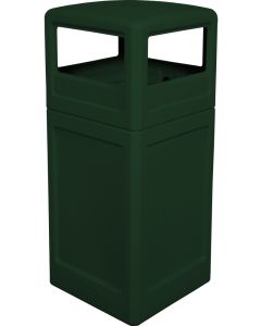 Imprezza P42SQDTGRN Dome Lid Trash Can - 42 Gallon Capacity - 18 1/2" Sq. x 41 3/4" H - Dark Green in Color