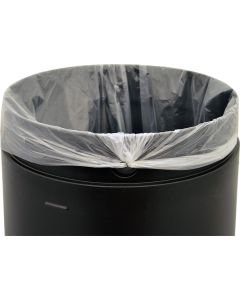 PRFT35RVRSTN Carrara Funnel Top Trash Can - 35 Gallon Capacity - 20 7/8" Dia. x 34 1/2" H - Riverstone in Color