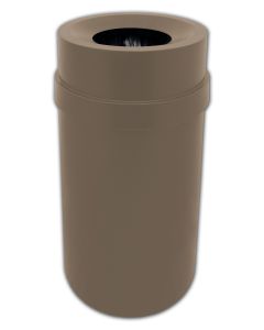 Imprezza PRFT35BRO Carrara Funnel Top Trash Can - 35 Gallon Capacity - 20 7/8" Dia. x 34 1/2" H - Bronze in Color