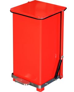 Imprezza QSO12RD Slow Closing Step On Container - 12 Gallon Capacity - 12 1/4" D x 14" W x 23 1/2" H - Red in Color