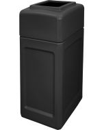 DCS34OTBLA Open Top Trash Can - 34 Gallon Capacity - 15 1/2" L x 20 1/2" W x 37" H - Black in Color