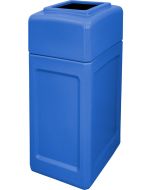 DCS34OTBLU Open Top Trash Can - 34 Gallon Capacity - 15 1/2" L x 20 1/2" W x 37" H - Blue in Color