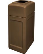 DCS34OTBRO Open Top Trash Can - 34 Gallon Capacity - 15 1/2" L x 20 1/2" W x 37" H - Bronze in Color