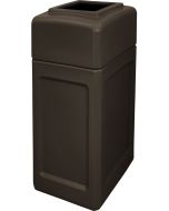 DCS34OTJAVA Open Top Trash Can - 34 Gallon Capacity - 15 1/2" L x 20 1/2" W x 37" H - Dark Brown in Color