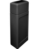 DCUS13BLA Open Top Trash Can - 13 Gallon Capacity - 9" L x 14 3/4" W x 35 3/4" H - Black in Color