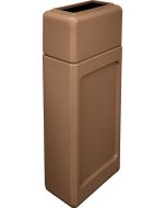 DCUS13BRO Open Top Trash Can - 13 Gallon Capacity - 9" L x 14 3/4" W x 35 3/4" H - Bronze in Color