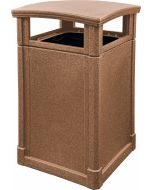 MAV44DTCBL Dome Lid Trash Can - 44 Gallon Capacity - 27 3/4" Sq. x 45" H - Cobblestone in Color