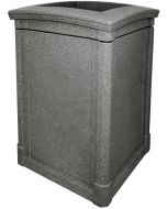 MAV44OTBGNT Open Top Trash Can - 44 Gallon Capacity - 27 3/4" Sq. x 40" H - Black Granite in Color