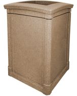 MAV44OTRVR Open Top Trash Can - 44 Gallon Capacity - 27 3/4" Sq. x 40" H - Riverstone in Color