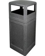 Imprezza P42SQDTBGNT Dome Lid Trash Can - 42 Gallon Capacity - 18 1/2" Sq. x 41 3/4" H - Black Granite in Color