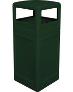 Imprezza P42SQDTGRN Dome Lid Trash Can - 42 Gallon Capacity - 18 1/2" Sq. x 41 3/4" H - Dark Green in Color