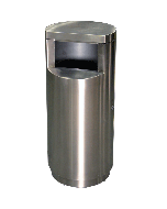 Imprezza SE12SSGL Side Entry Trash Can - 12 Gallon Capacity - 15 3/4" Dia. x 35 1/2" H - Stainless Steel