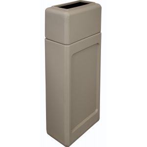 DT15REDGL Dome Top Bullet Trash Can - 15 Gallon Capacity - 15 3/8 Dia. x  34 1/2 H - Red in Color