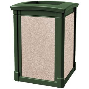 DCUS13DGRN Open Top Trash Can - 13 Gallon Capacity - 9 L x 14 3/4